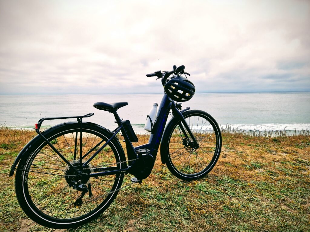 Bike by the California coast representing everyday life, movement, and independent learning