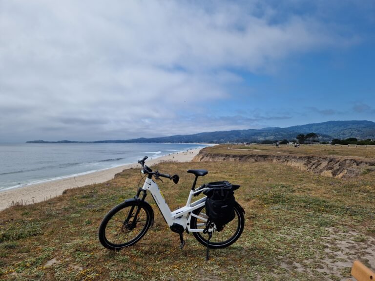 A landscape and a bike representing Americans using how are you in conversations.